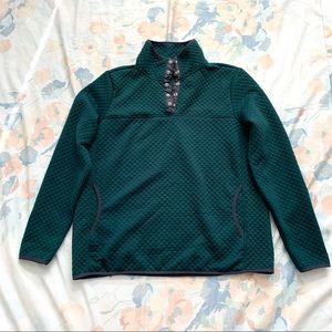 Quilted Green Sweatshirt